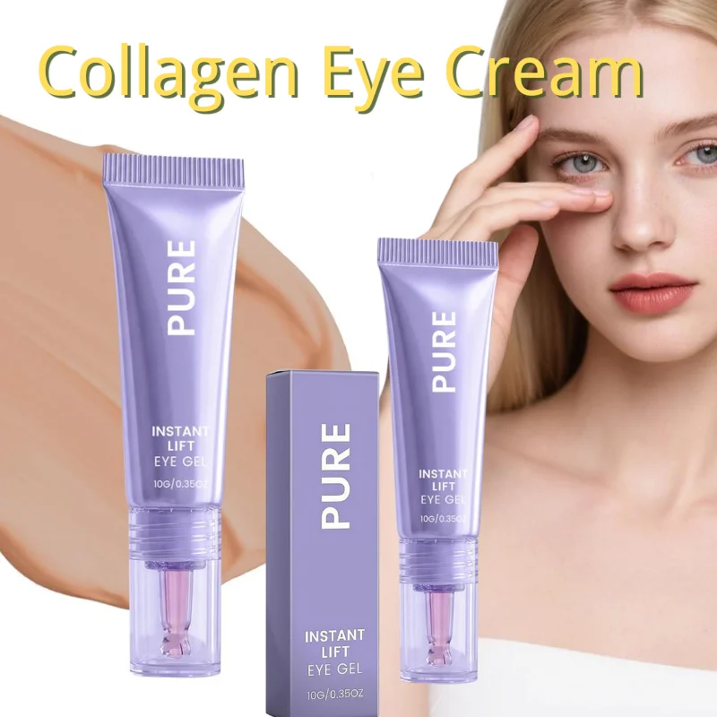 Creme de Colágeno para Remoção Instantânea de Bolsas nos Olhos, Hidratante e Umectante, Sérum para a Área dos Olhos, Gel de Cuidados Diários para Pele Seca
