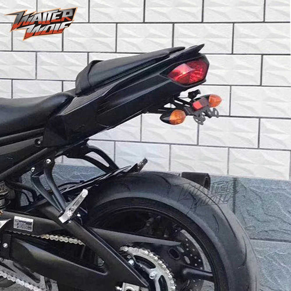 FZ1 Short License Plate Holder For YAMAHA FZ 1 FZ8 Fazer FZ1N Tail Tidy Fender Eliminator LED Light Frame Motorcycle Accessories