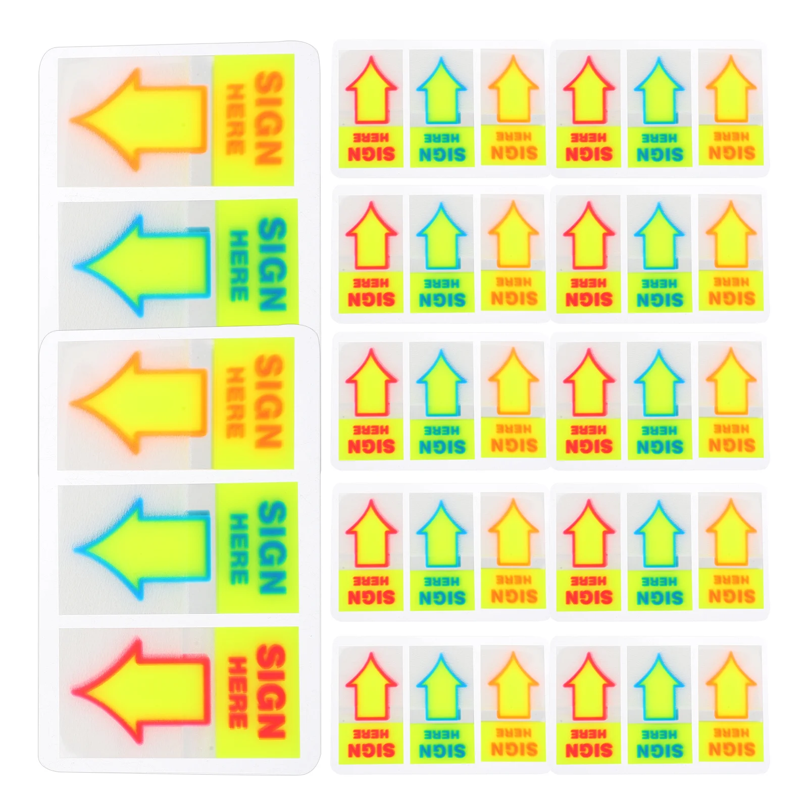 

120 Pcs Colorful Arrow Labels Stickers Smooth Surface Easy Removal Directions Indication Warning Signs Notebooks
