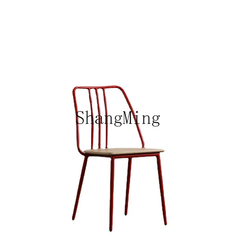 DSA wrought iron chair backrest milk tea coffee shop hollow chair creative metal restaurant dining table chair