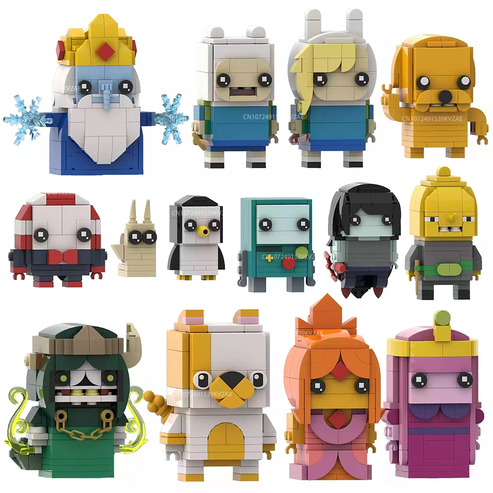 

MOC Adventure Time Collection Финн Джейк BMO Строительные блоки Кирпичи с животными Модель Аниме Фигурки Игрушки Рождественский подарок