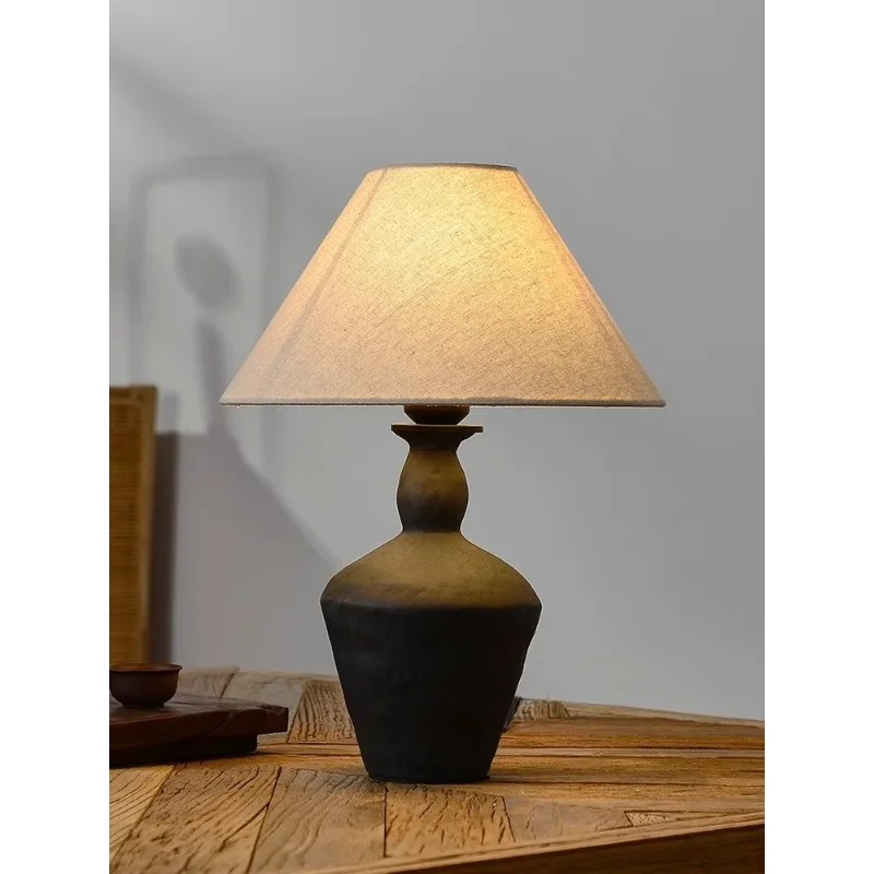

Wabi-**** wind table lamp Japanese Zen Chinese retro bedroom bedside lamp living room hotel homestay lamp art ornament