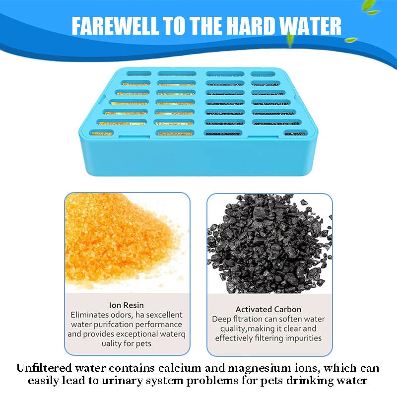 8/16/24Set of Cat Wireless Smart Water Dispenser Replacement Filters Pet Drinking Water Accessories Activated Carbon Filter