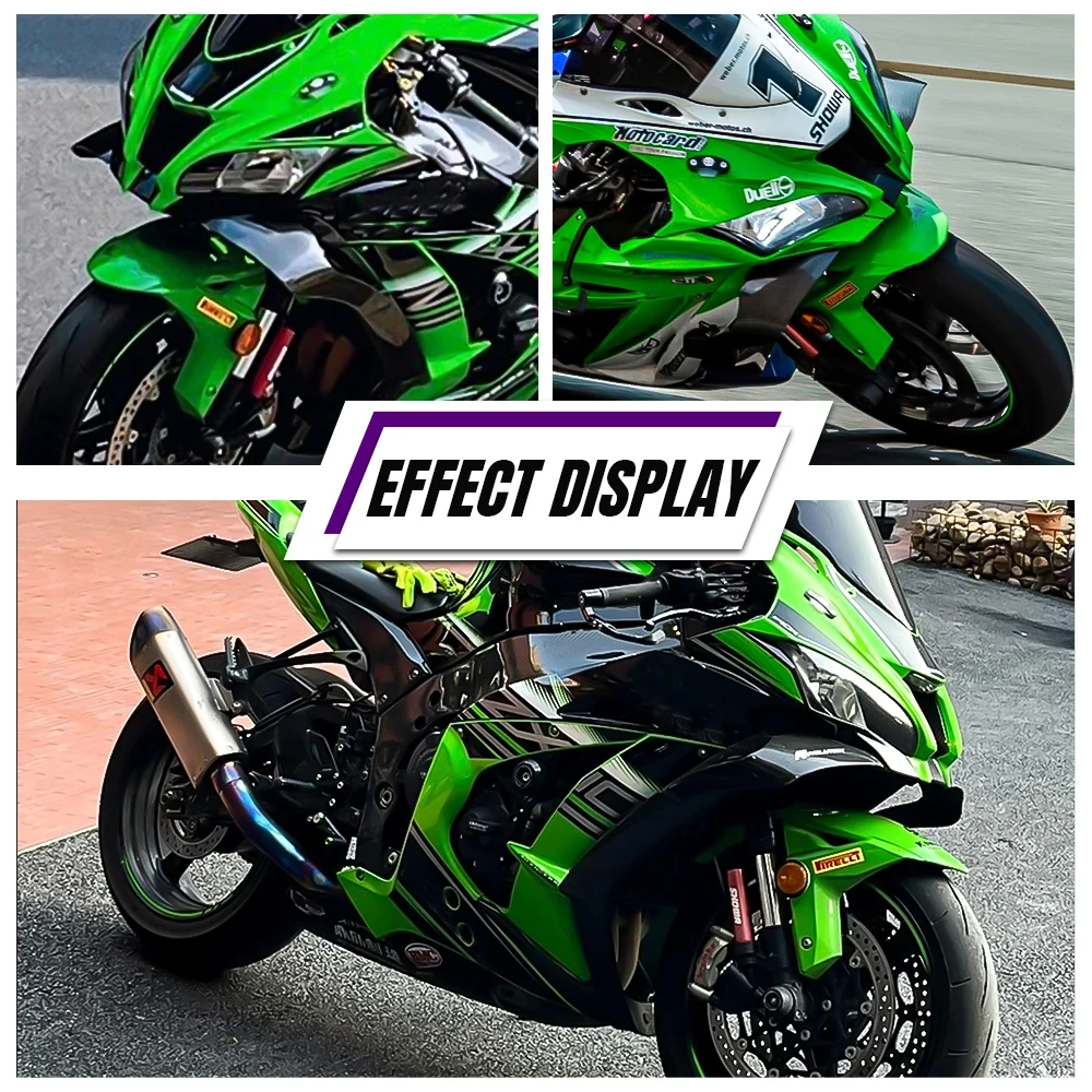 Motorcycle Fairing Fixed Wing For Kawasaki ZX-10R ZX10R ZX 10R 2016-2021 ABS Carbon Paint Winglet Cowl Aerodynamic Side Wing