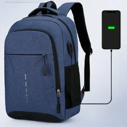 Men's Backpacks Large Capacity Simple Fashion Travel Female Student Computer Bag Mochila Escolar USB Charging Mochilas De Hombre