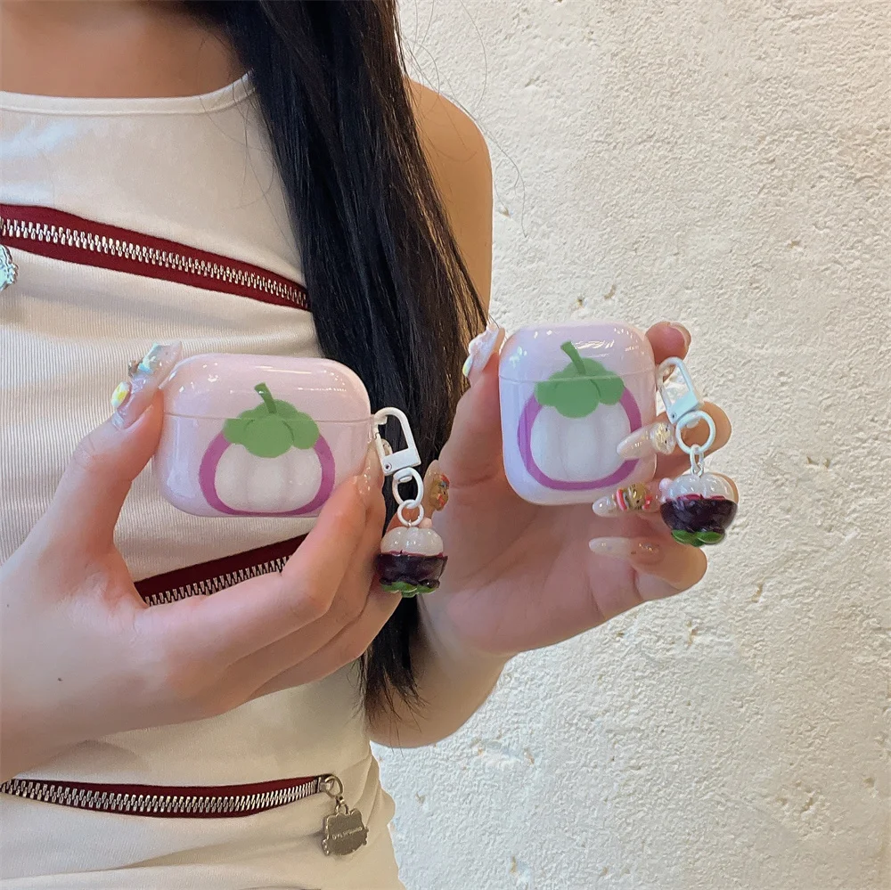 

Cute Strawberry Cake Case For Apple Airpods 4 3 2 Pro 2 Cover with Charm Silicone Headphone Charging Cases For Airpod Pro2 Funda