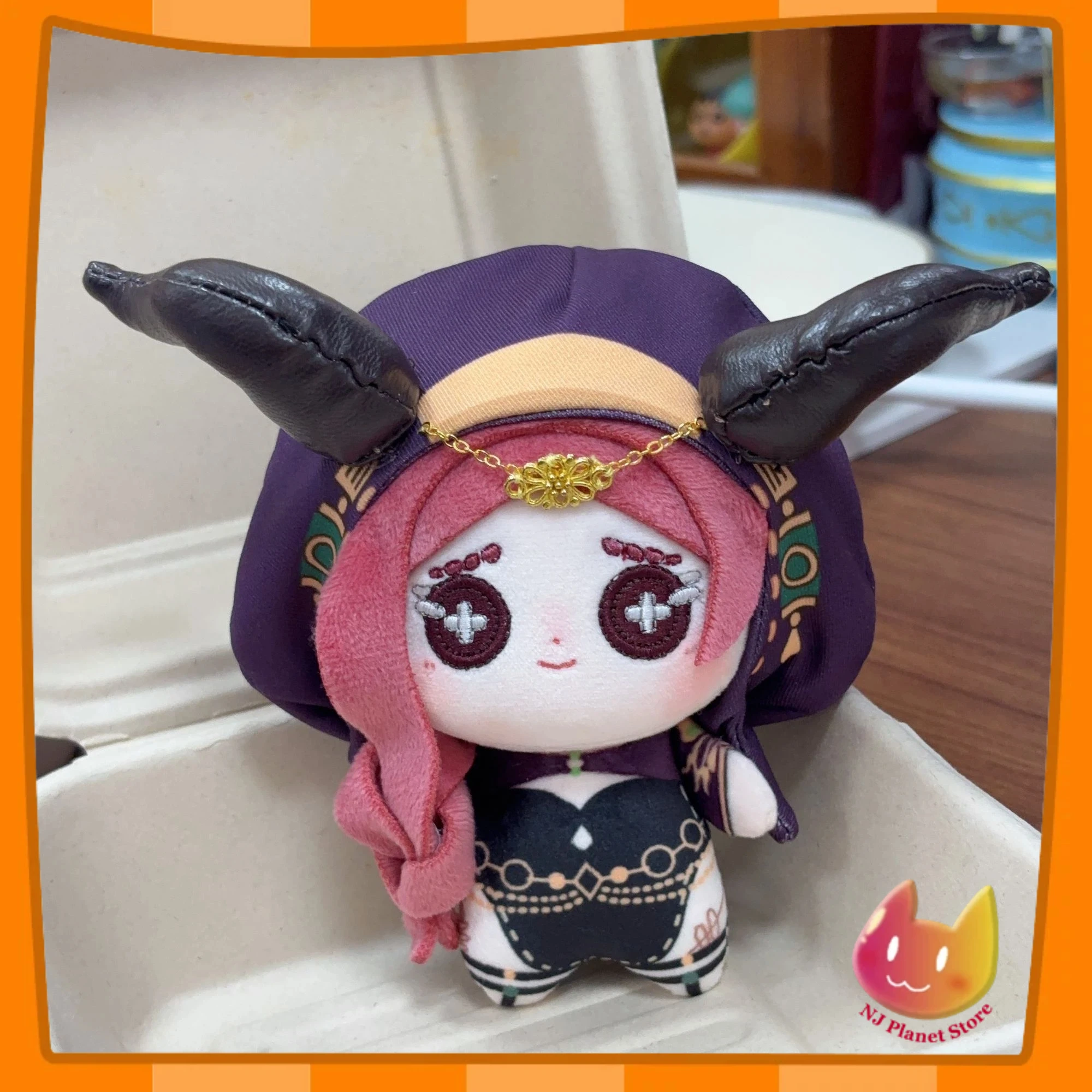 

10cm Mini Stuffed Toy Game Anime Identity V Priest Fiona Series Merch Removable Hat Plush Doll Toy Soft Dress Up Cotton Kid Gift