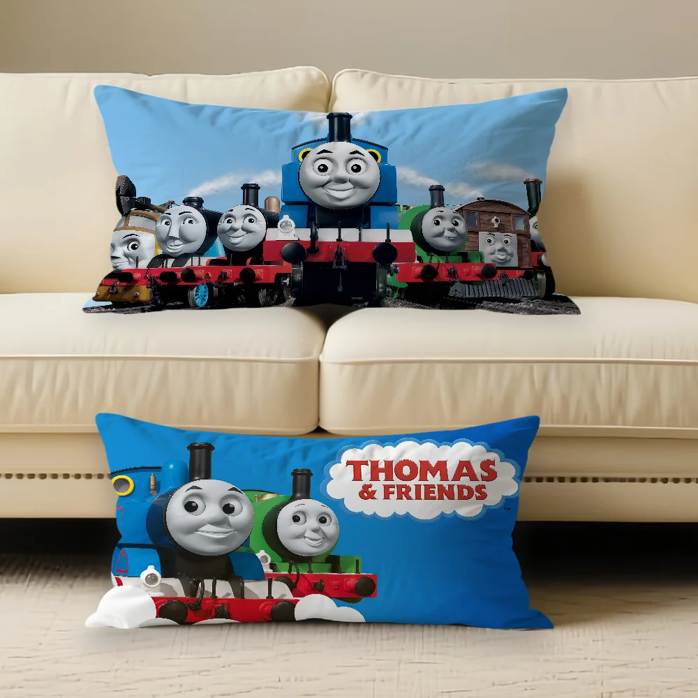كيس وسادة كارتون T-Thomas and F-Friends مناسب لوسائد مستطيلة لتزيين المنزل وأريكة غرفة النوم والمكتب