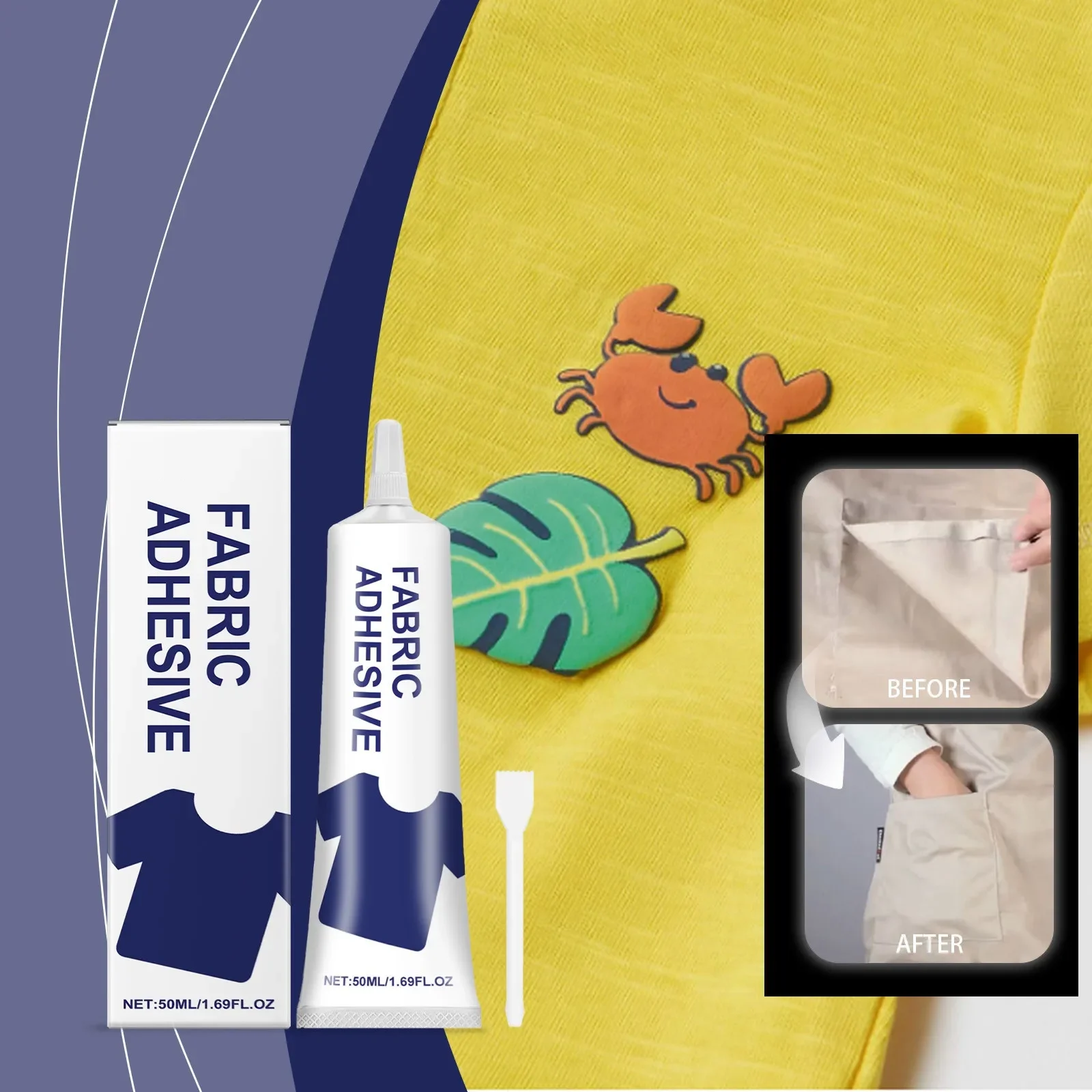 

Клей для ткани, жидкий клей для плавления, портативный, компактный, водонепроницаемый, износостойкий, долговечный и стабильный в использовании, 50 мл