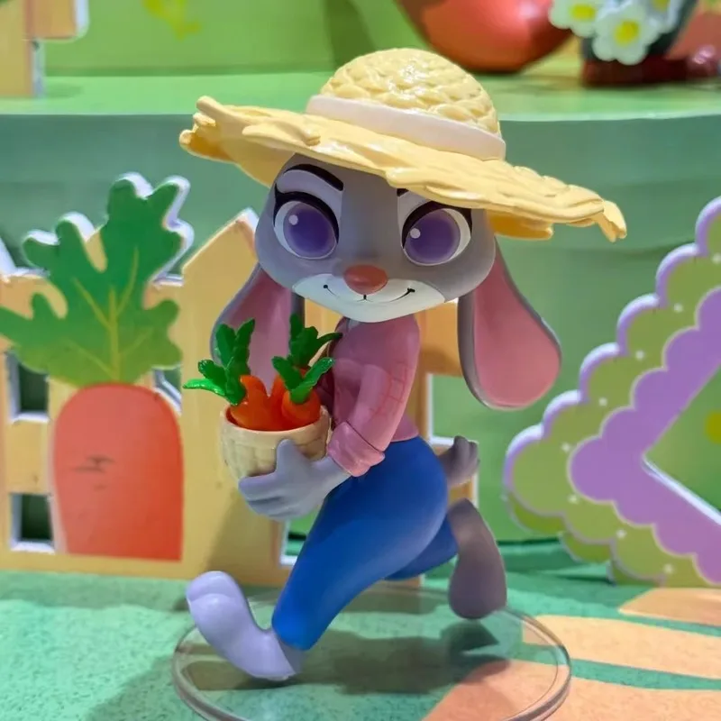 صندوق ديزني زوتوبيا فلورال وورلد أعمى، شخصيات جودي آند نيك فلاور، هدية ديكور مكتب لطيفة، ديكور مكتب رسمي قابل للجمع #3