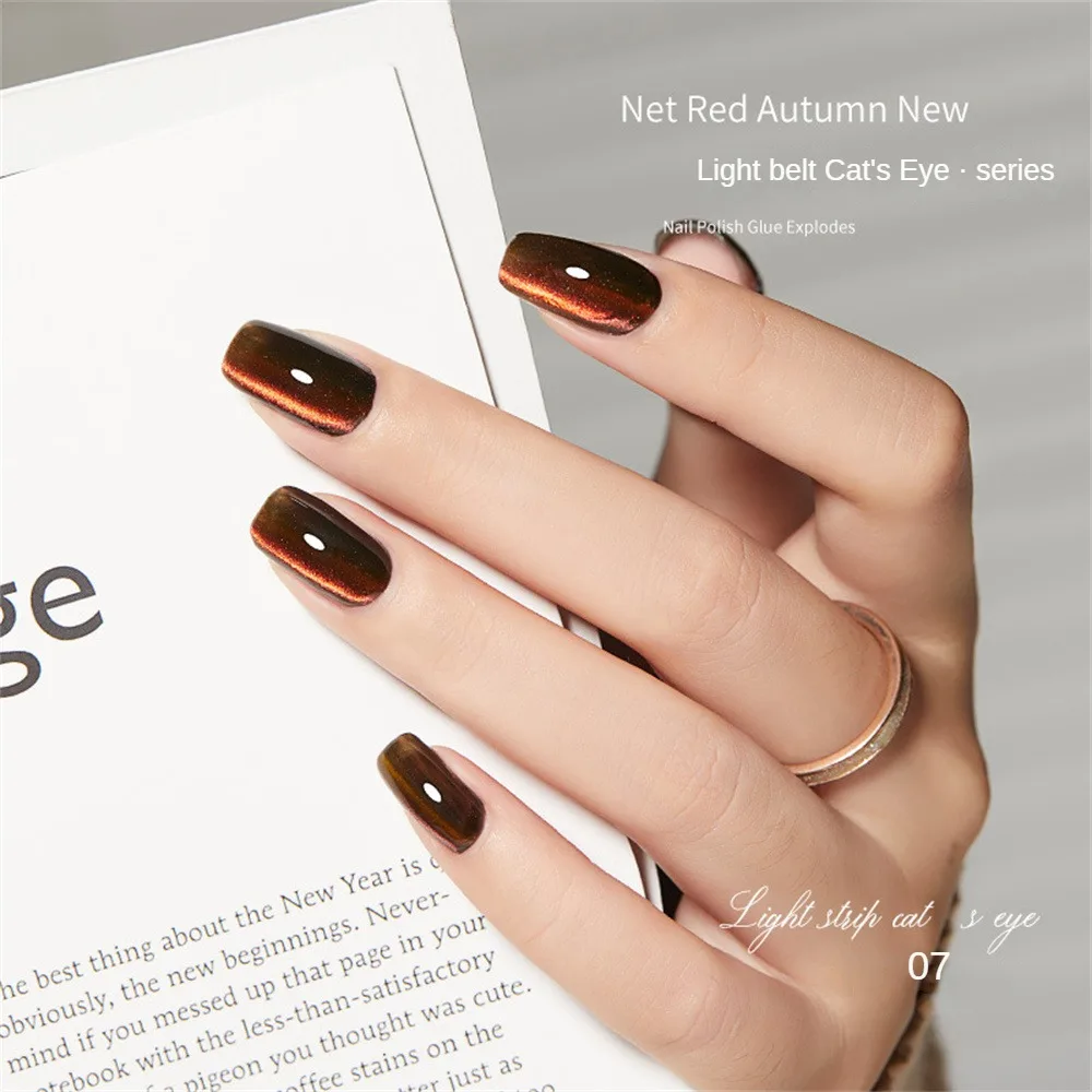 오래 지속되는 고양이 눈 네일 광택제, 밝은 네일 광택제, 방수 좋은 블루밍 크리스탈 네일 오일 젤, 환경 보호 섬세한