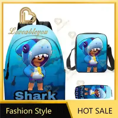 3pcs/Set Games Backpack New Game Stars Fashion Backpack Shoulder Bags 3D Print School Bag Mochilas Student Backpack