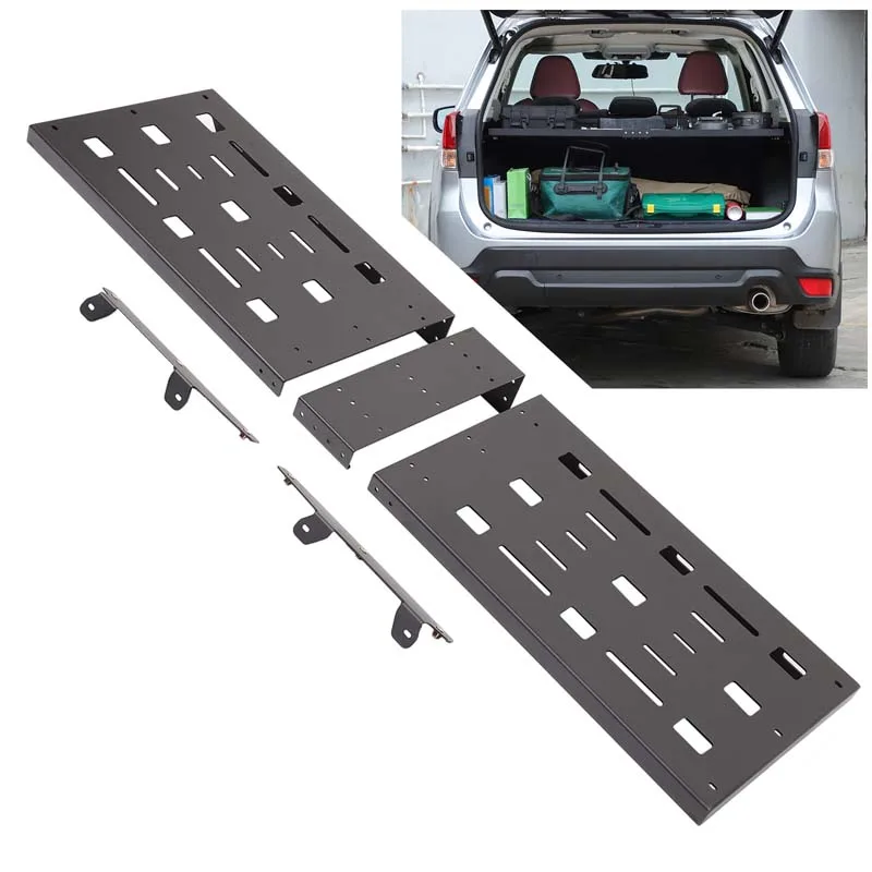 

1piece set Aluminum alloy For Subaru Forester 2019-2024 car trunk layered rack storage rack interior modification accessories