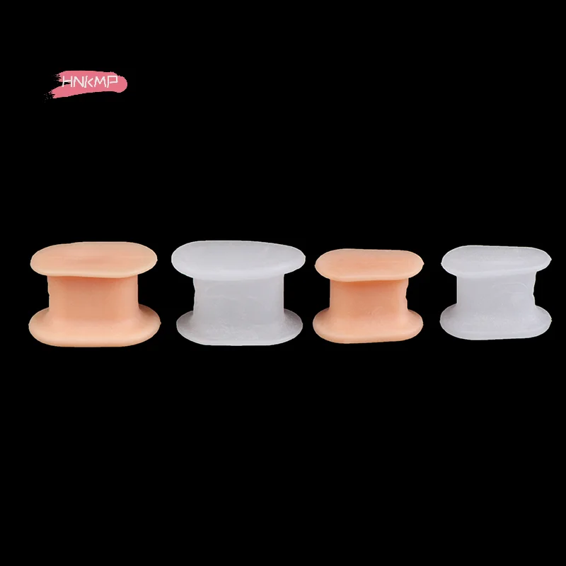 2개입 I자형 부드러운 실리콘 발가락 분리기 젤 발가락 교정기 발 관리 발가락 보호기 편안한 신발용