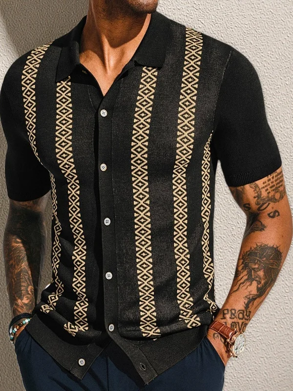 

Летние повседневные полосатые трикотажные мужские брюки Briti Sle ort Sve с отложным воротником, модные молодежные активные рукава