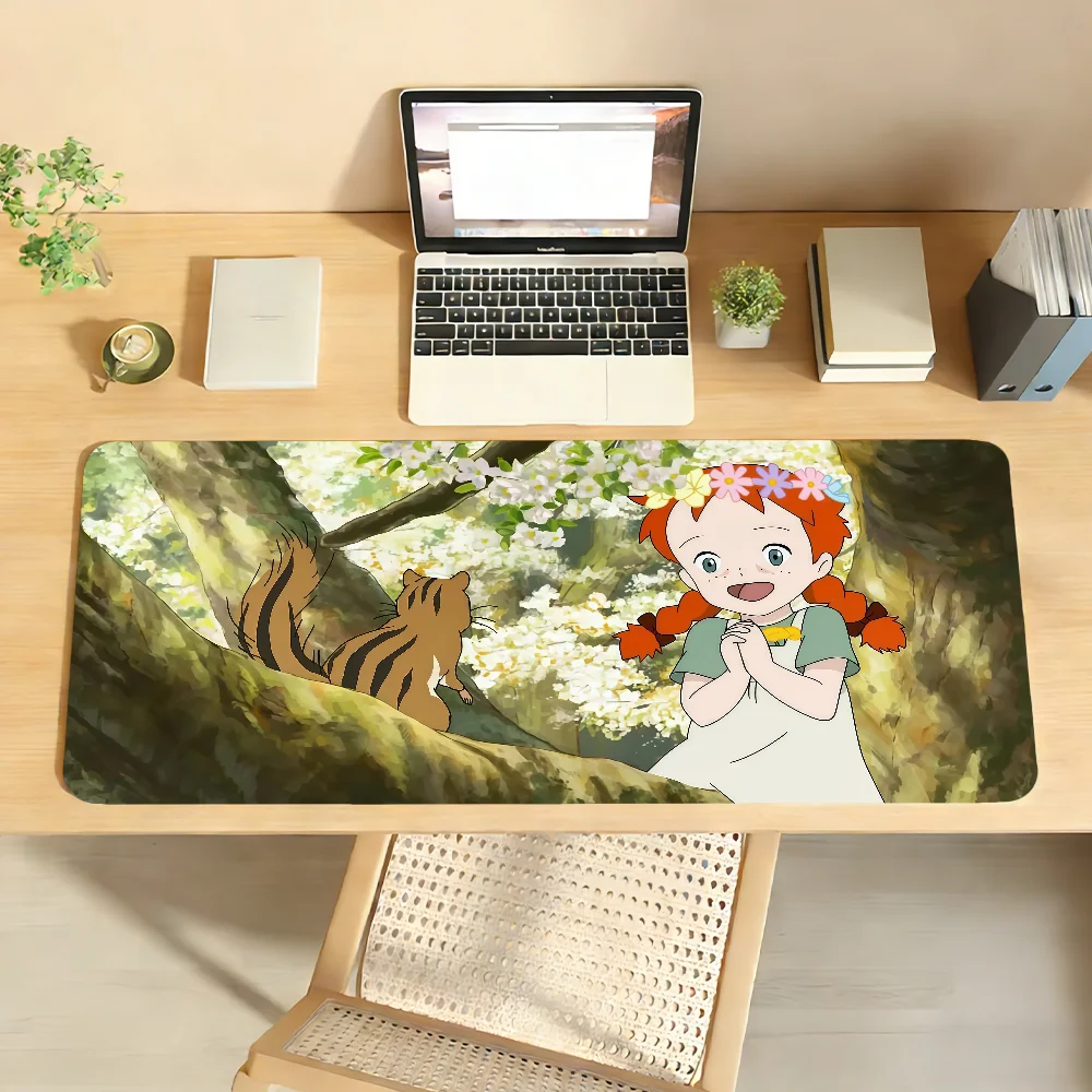 Cartoon Anne Of Green Gables Mouse Pad Non-slip Desk Mat PC Laptop Accessories Office Keyboard Large Gamers Decoracion