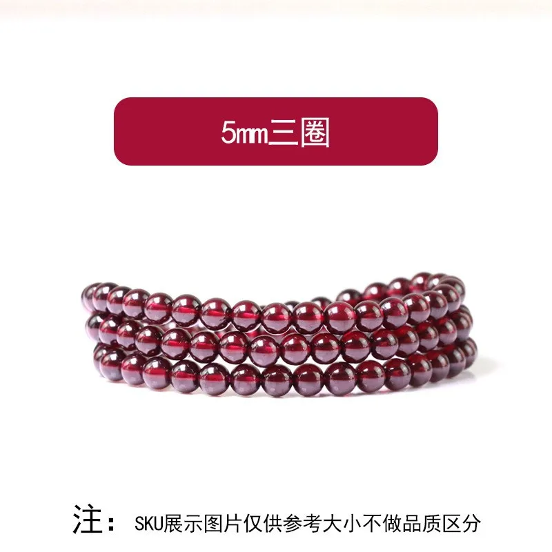 Burgundy garnet , three-strand bracelet for women, natural crystal, amethyst, jadeite gemstone necklace