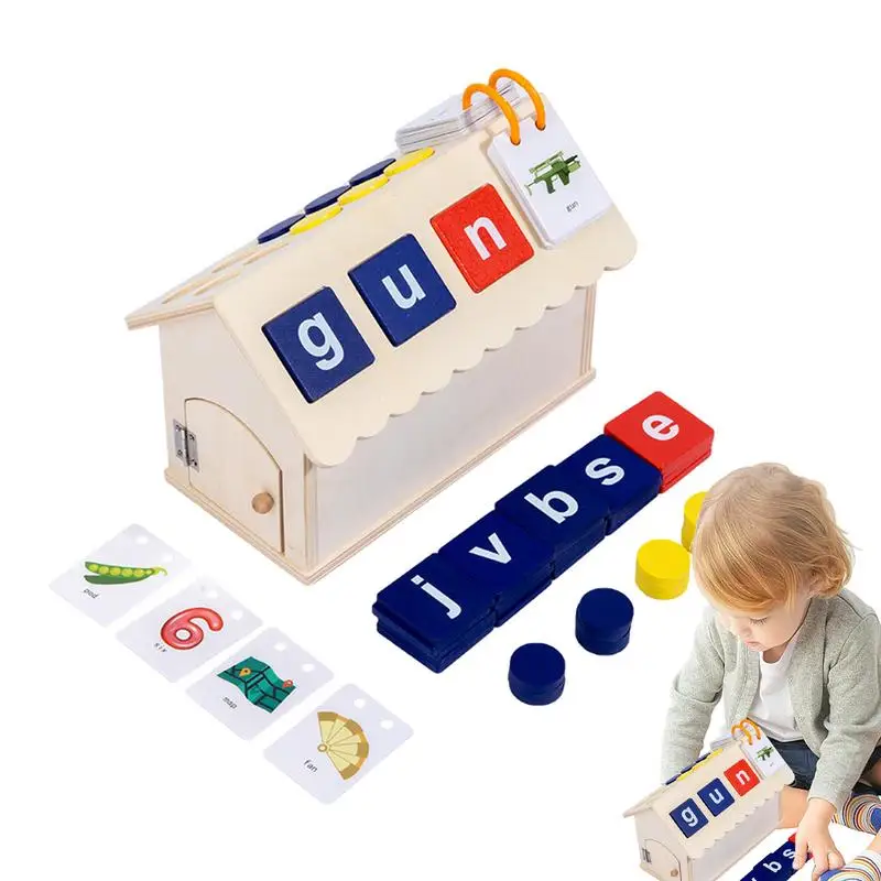 

Alphabet Spelling Game Spelling Block Flash Cards Game English Words Montessori Learning Educational Puzzle Game for Preschool