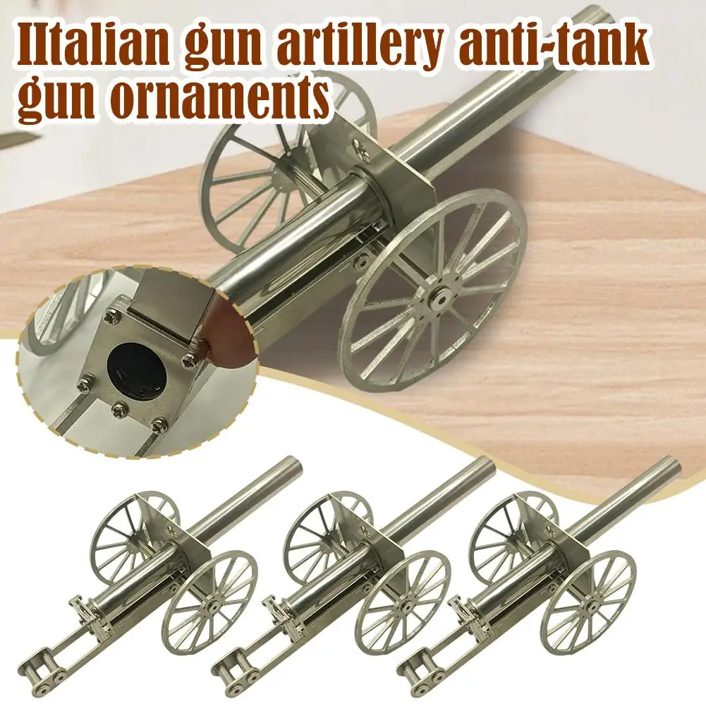 Artillery Stainless Steel Mini Model Artillery Desktop Ornaments Perfect Quality Gifts For Children Table Decoration Hogar O8U0