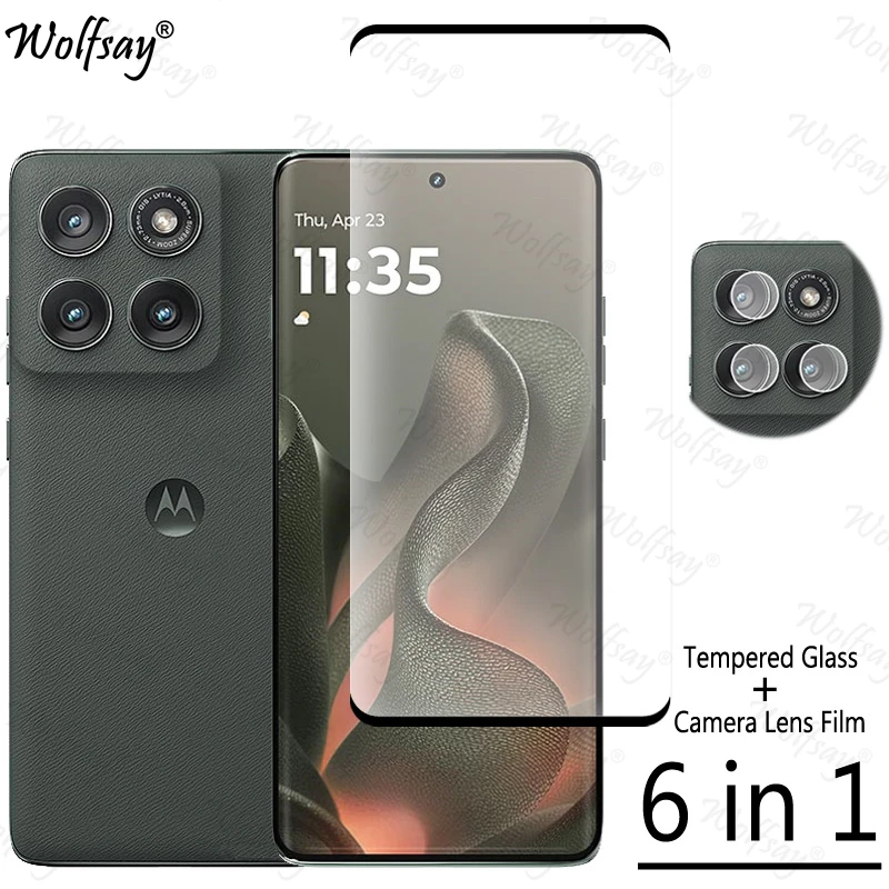 

Полное покрытие из закаленного стекла для Motorola Edge 2025 Защитная пленка для экрана Moto Edge 2025 Стекло камеры для Moto Edge 2025 Стекло 6,7 дюйма