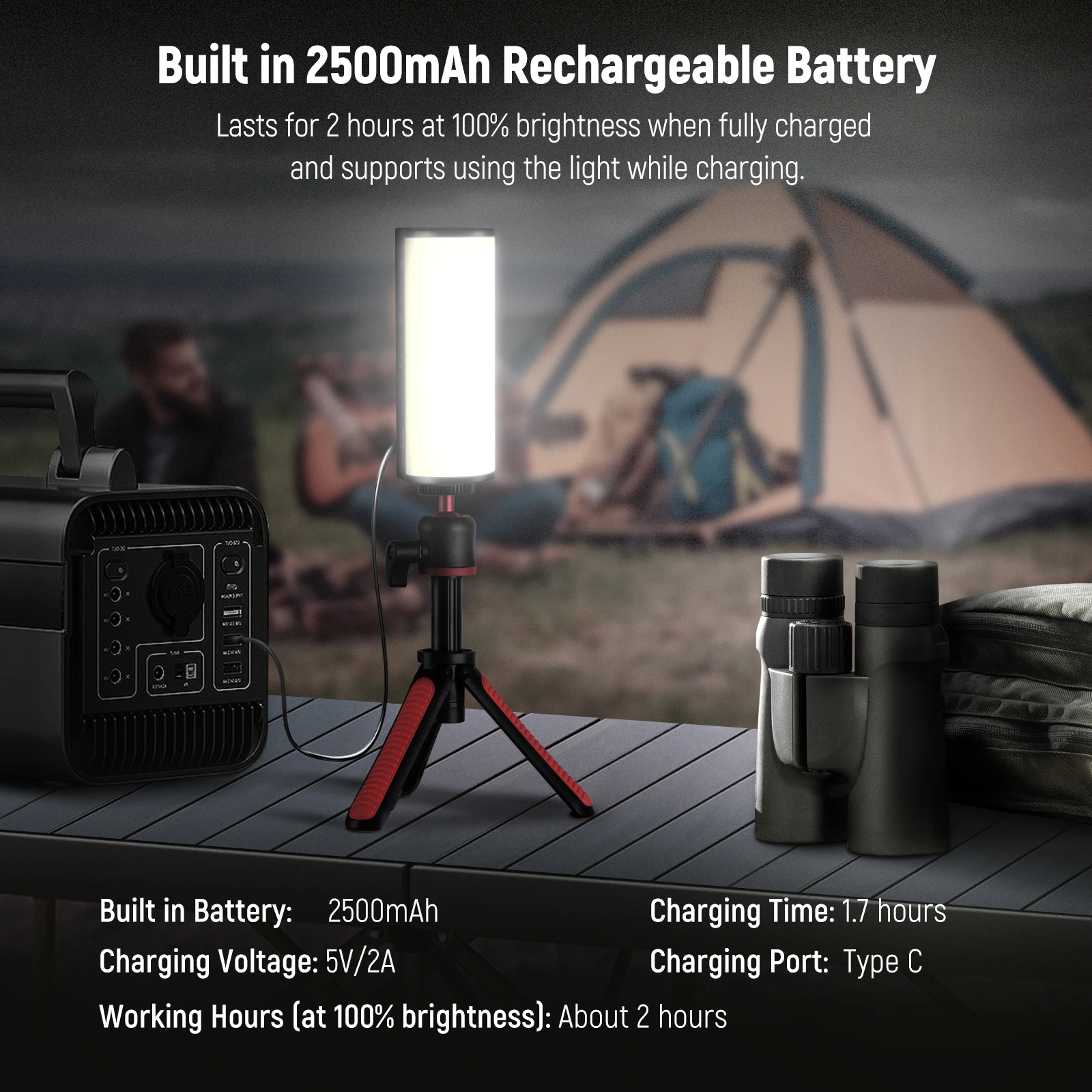 NEEWER Magnetischer Handlichtstab, 360° ° Full RGB Mini LED Video Light Stick mit 2500 mAh wiederaufladbarem Akku, 2500–8500 K – Detail 6