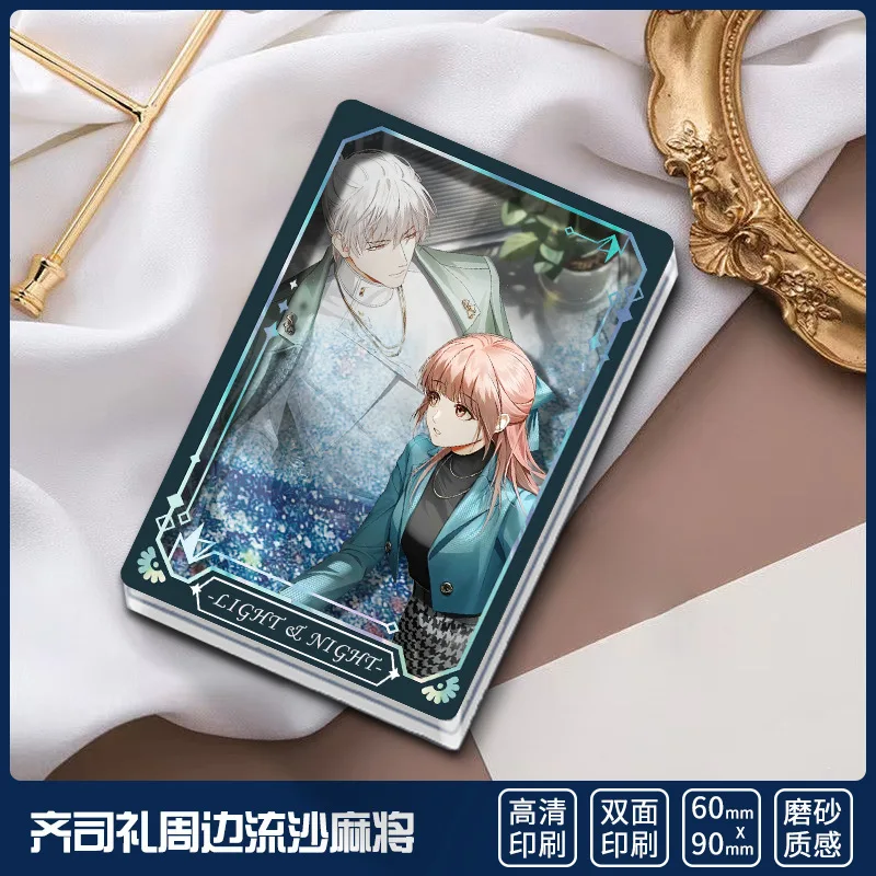 

Anime Light and Night Sariel Cosplay Acrylic Quicksand Mahjong Desktop Ornament Flow Hemp Card Brick Hallowmas Standing Sign