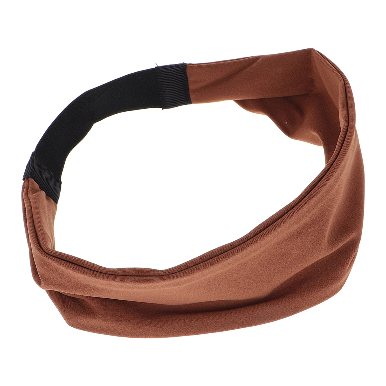 

Sports Headband Hair Bands Sweat Soft Wide Headbands Absorbent Elastic Yoga Running Soft Wide Brown Scarf for Women Nylon