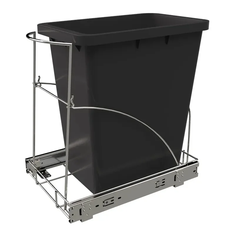 for Cabinet Garbage Slide Rack Slide Rail Drop Down Trash Can Rack Under Sink Waste Bin Holder Small Batch Wholesale
