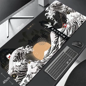 Wave Mouse Pad Gaming Mousepad Gamer Mouse Mat Keyboard Mats Computer Mousepads Desk Pad XXL 90x40cm Desk Mat