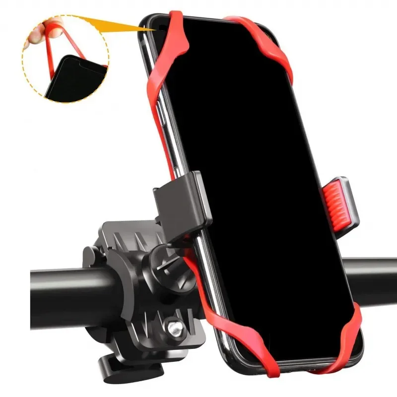 Bicycle Motorcycle Universal Mobile Phone Holder Silicone Strap Mountain Bike Cycling Navigation Stand for Smart phones Bracke