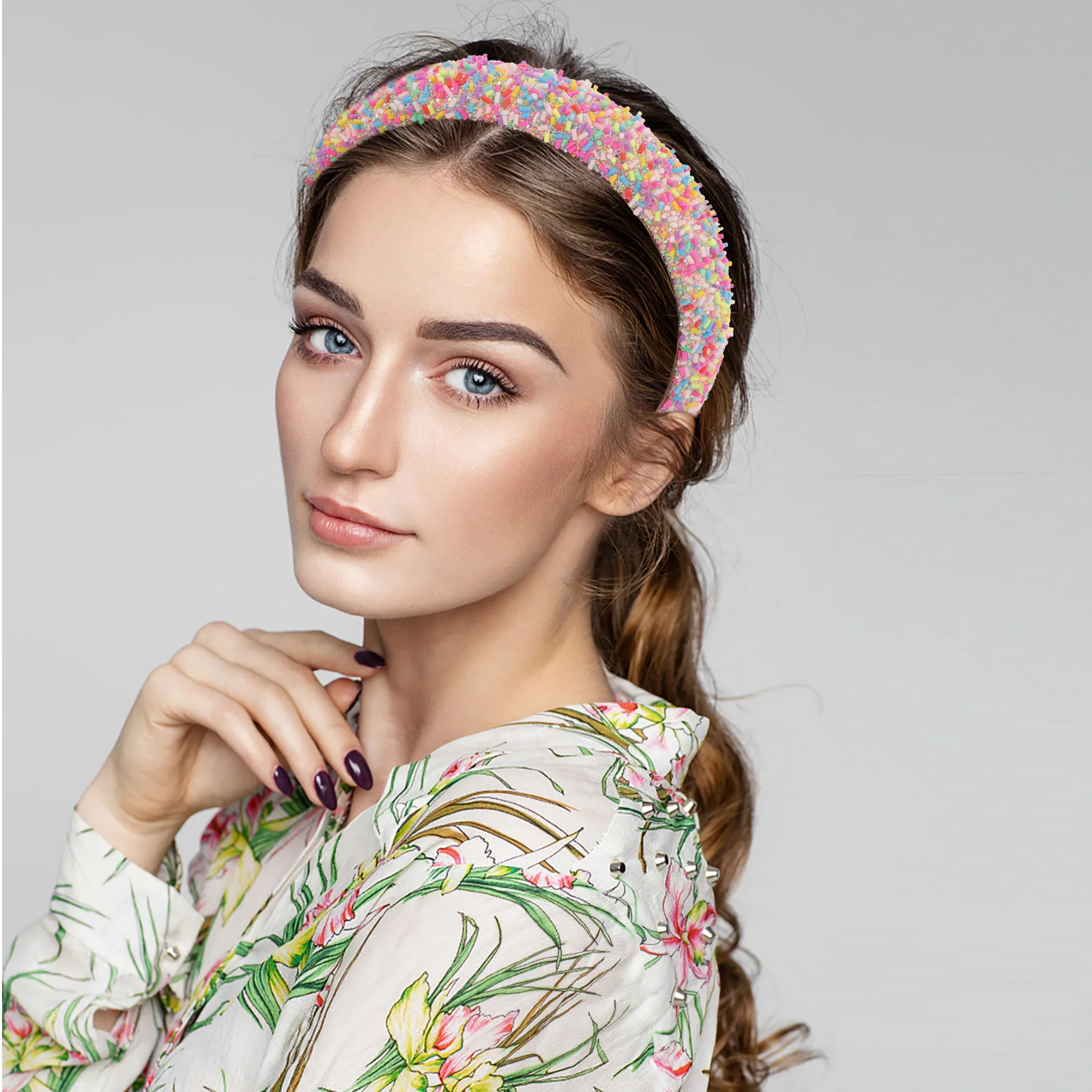 Snoepkleurige hoofdband Leuke haaraccessoires Spa-hoofdbanden Vulling Katoen Dames voor breed