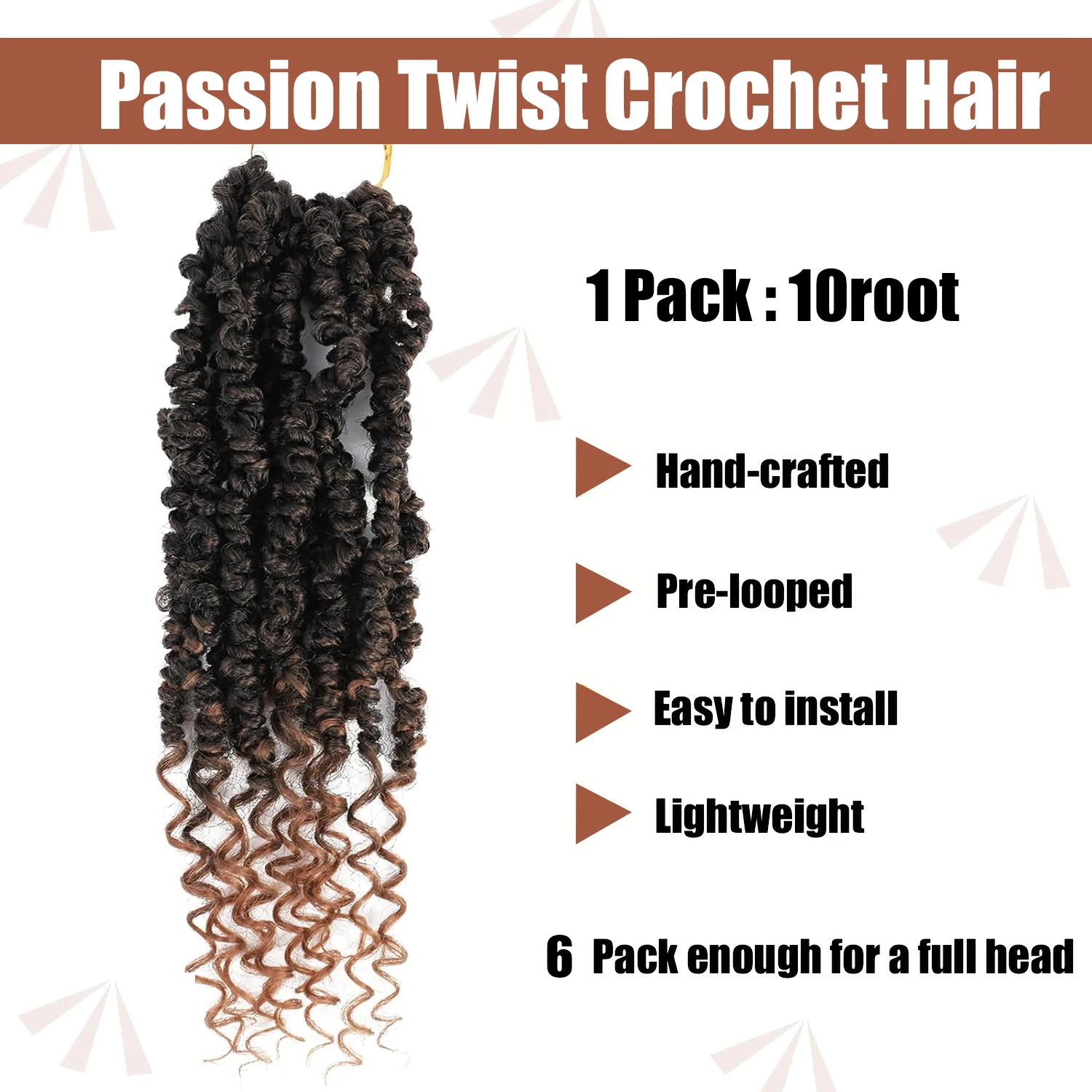 Paixão torção crochê cabelo pré torcido paixão torção cabelo boêmio pré-loop tranças de crochê sintético