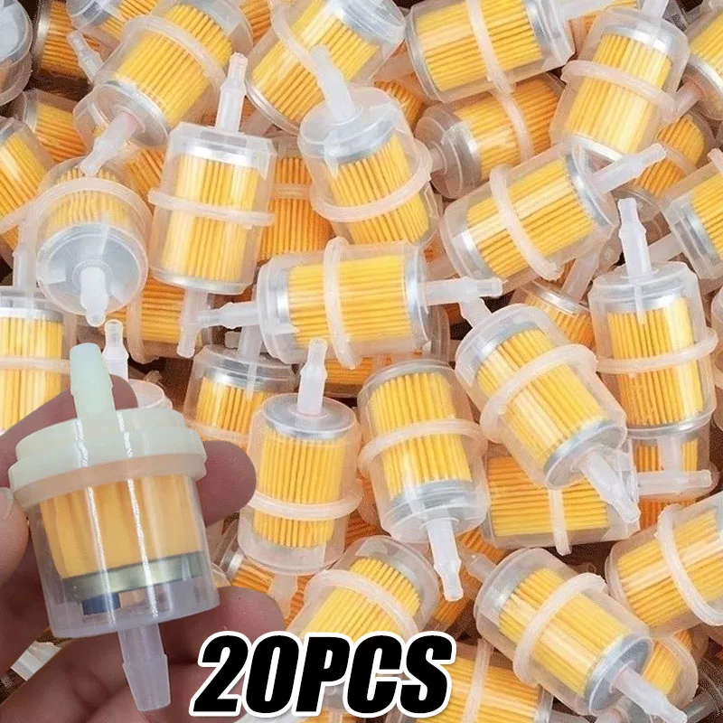 1-20pcs Universal Gasoline Gas Fuel Gasoline Oil Filter for Motorcycle Moped Scooter Motocross Gasoline Fuel Filter Accessories