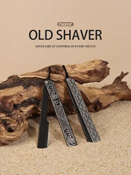 Men's Stainless Steel Straight Manual Razor Retro Men's Beard Trimmer Folding Safety Hair Barber Cutting Shaving Tools