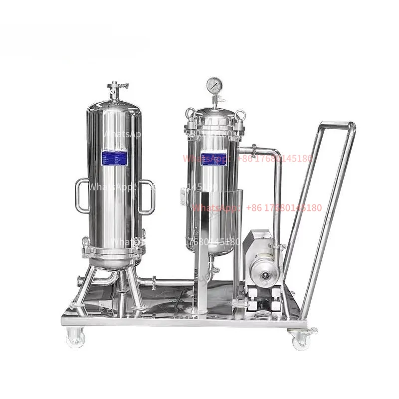 Industrial stainless steel honey filter removable bag filter housing