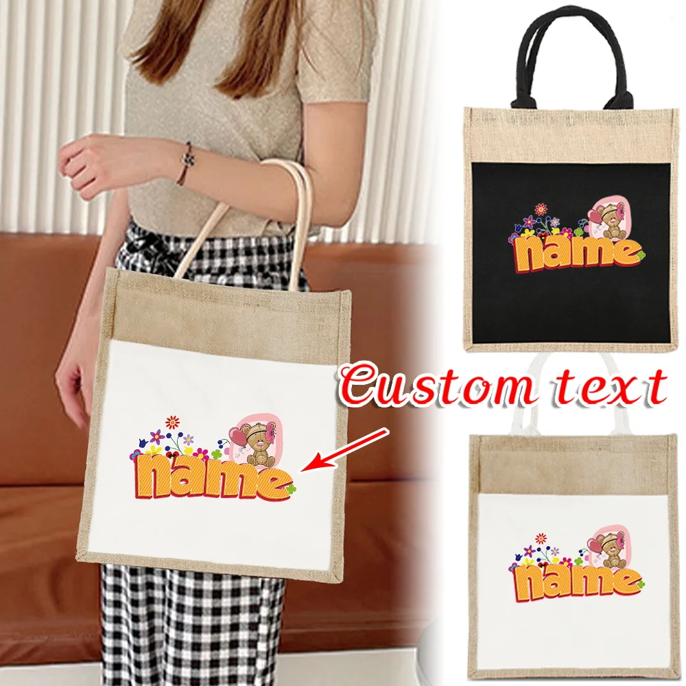 

Женская сумка по индивидуальному заказу, экологически чистая сумка для покупок, летняя туристическая пляжная сумка на плечо, индивидуальный продукт