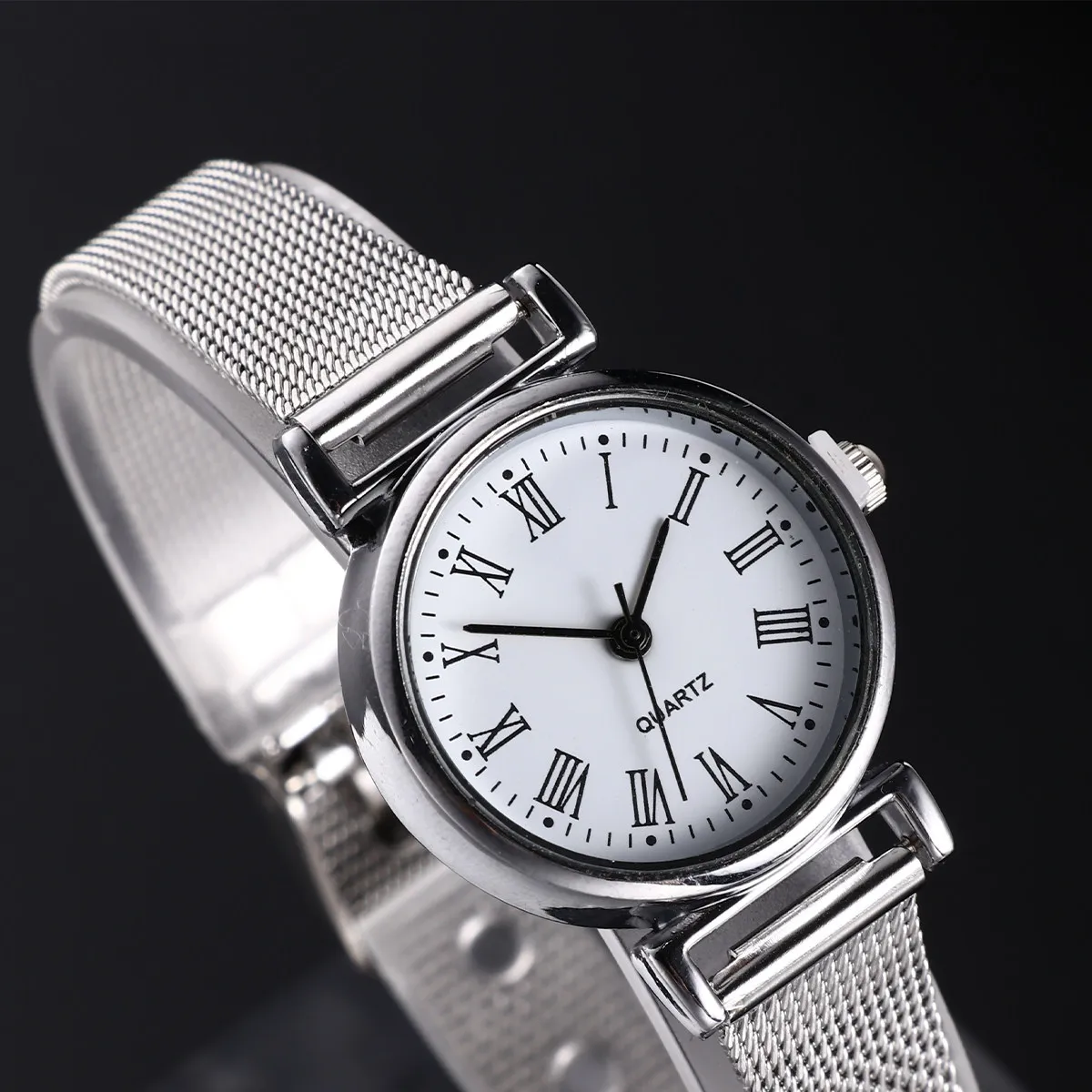 Stainless Steel Wrist Watch Elegant Lady Watch For Teen Vintage Band Alloy Quartz Movement Gift Women Fashionable