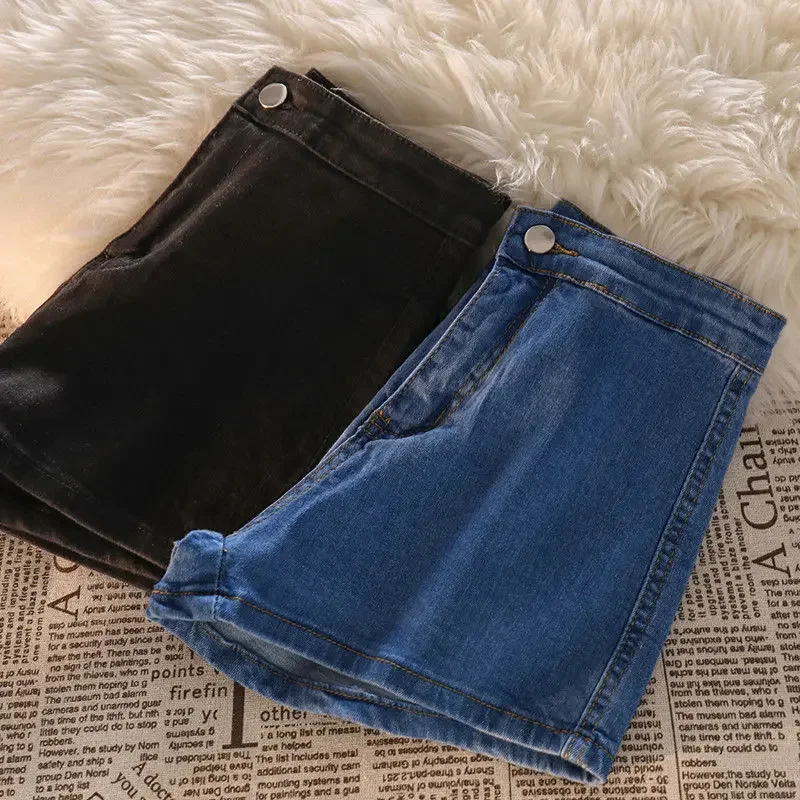 Trend 2024 Female Short Jeans Pants Skinny Women's Denim Shorts Booty Tight Wide Fashion Clothing Outdoor Outfits Kpop Flowy Hot