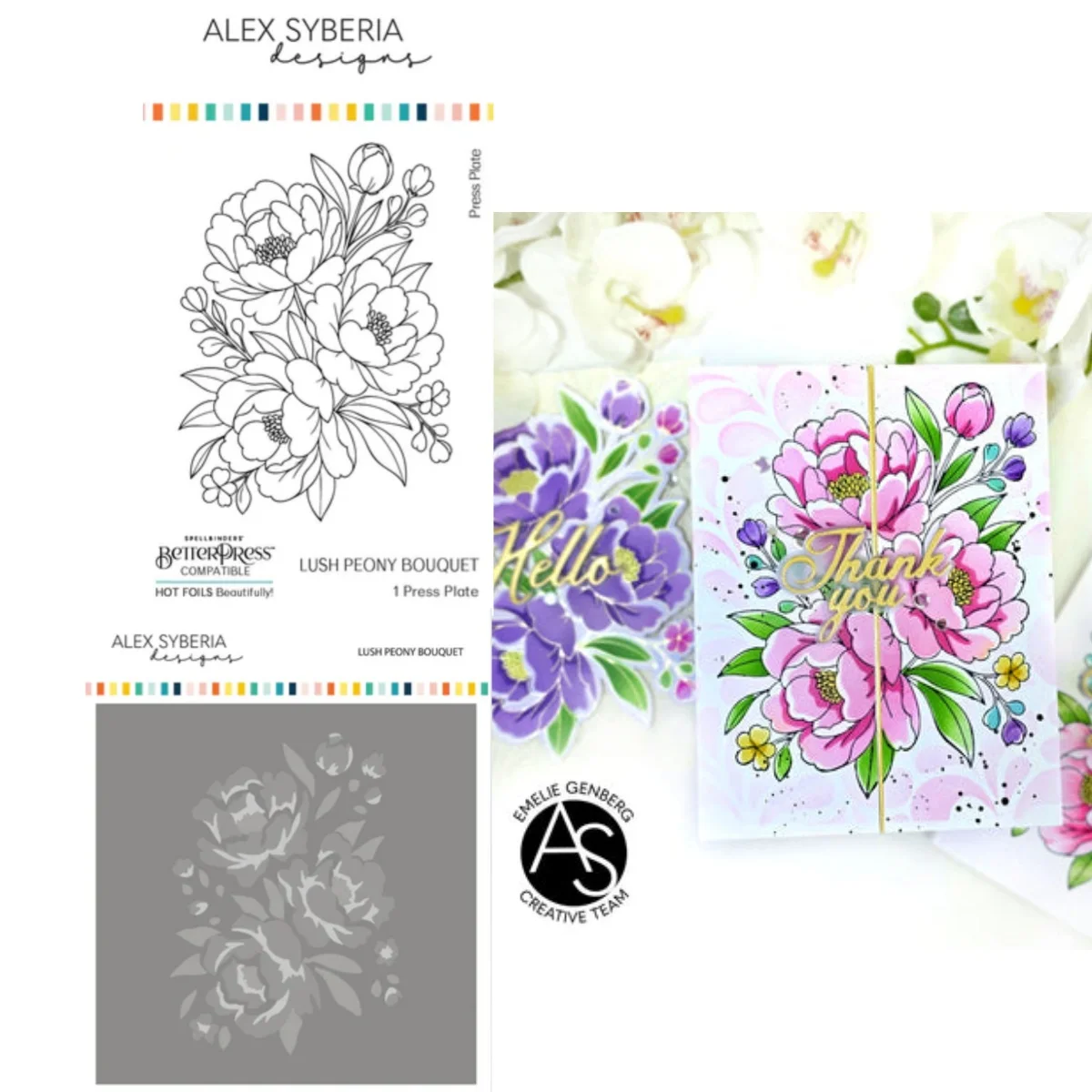 

Peony Flowers Hot Foil Stencils for Scrapbooking DIY Photo Album Decorative Embossing Supplies Make Paper Cards Crafts