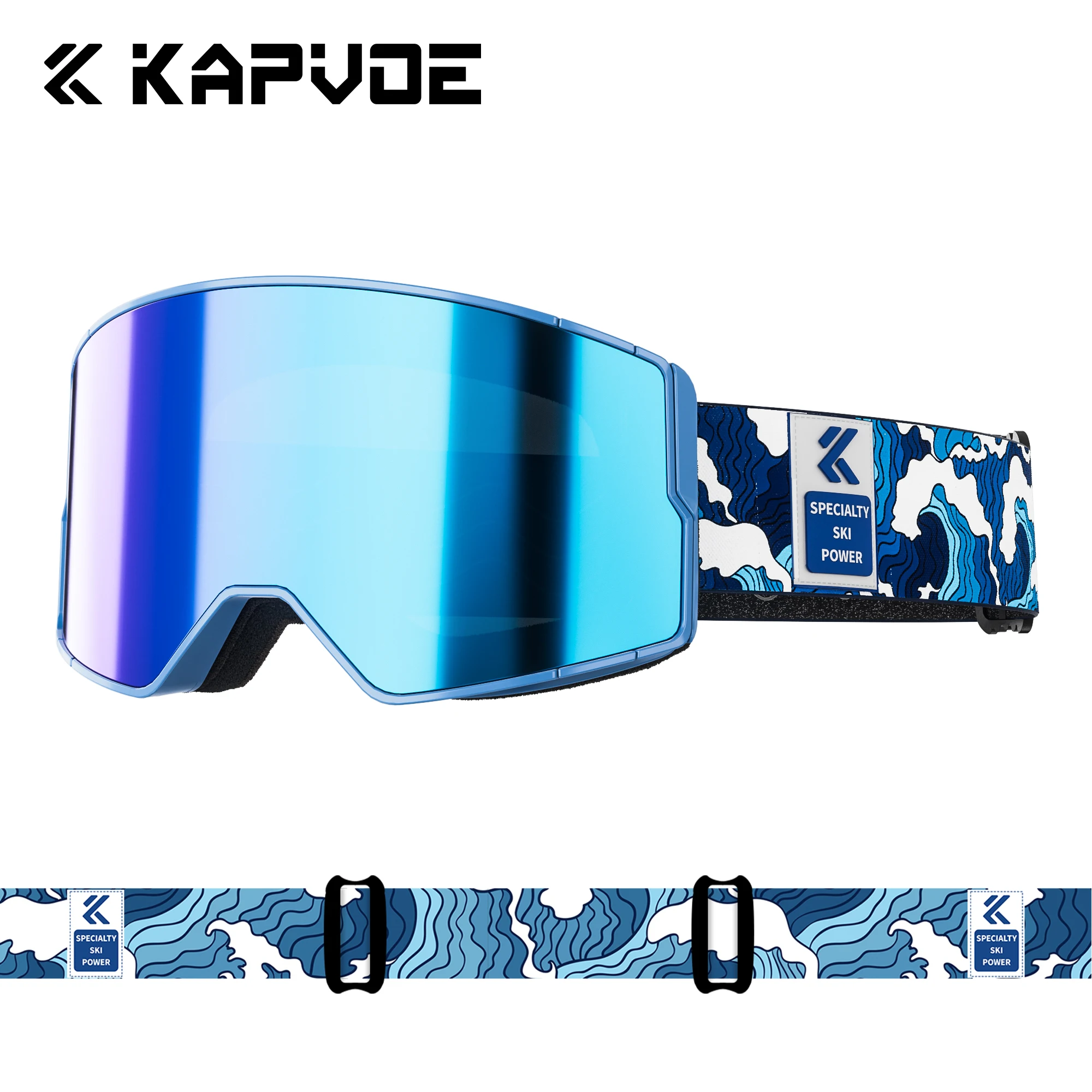 

Kapvoe Men Snow Goggles Photochromic Ski Goggles Snowboard Anti-Fog Mask for Women UV400 Protection Glasses Snowmobile Winter