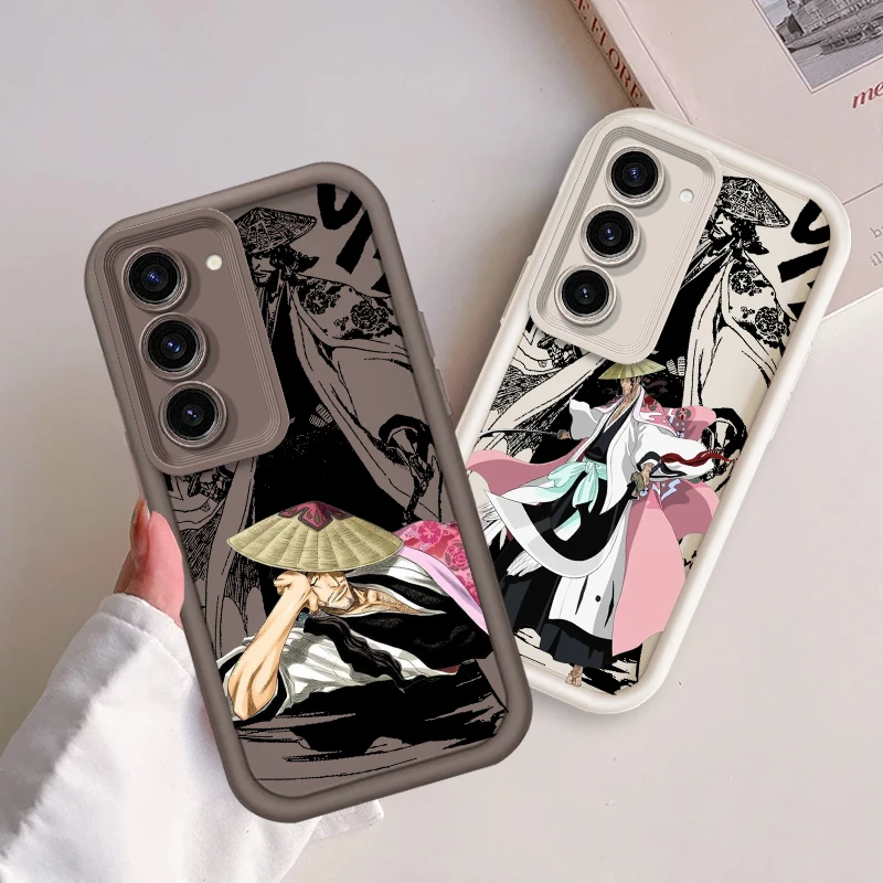 B-Bleach KKyoraku SShunsui For Samsung Note 20 S24 S23 S22 S21 S20 Ultra Plus FE A25 A23 A22 A15 A31 5G Eye Ladder Cover