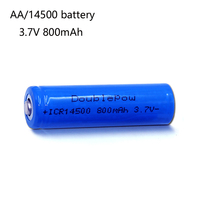 3.7V AA 800mah Lithium Ion Rechargeable Battery For LED Solar Light Digital Camera Toys Flashlight 14500 Rechargeable batteries