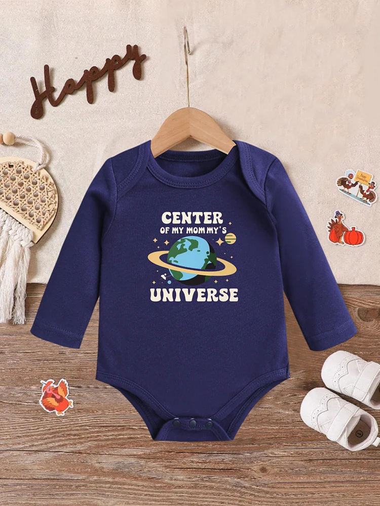

Baby boy's autumn and winter long sleeved triangle jumpsuit with hot stamping pattern, soft and comfortable Child Accessory
