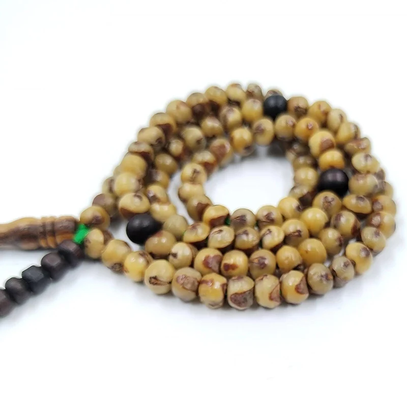 Tasbih Natural jujube tree 100 beads muslim prayer beads turkish Misbaha bracelet arabic fashion accessories on hand