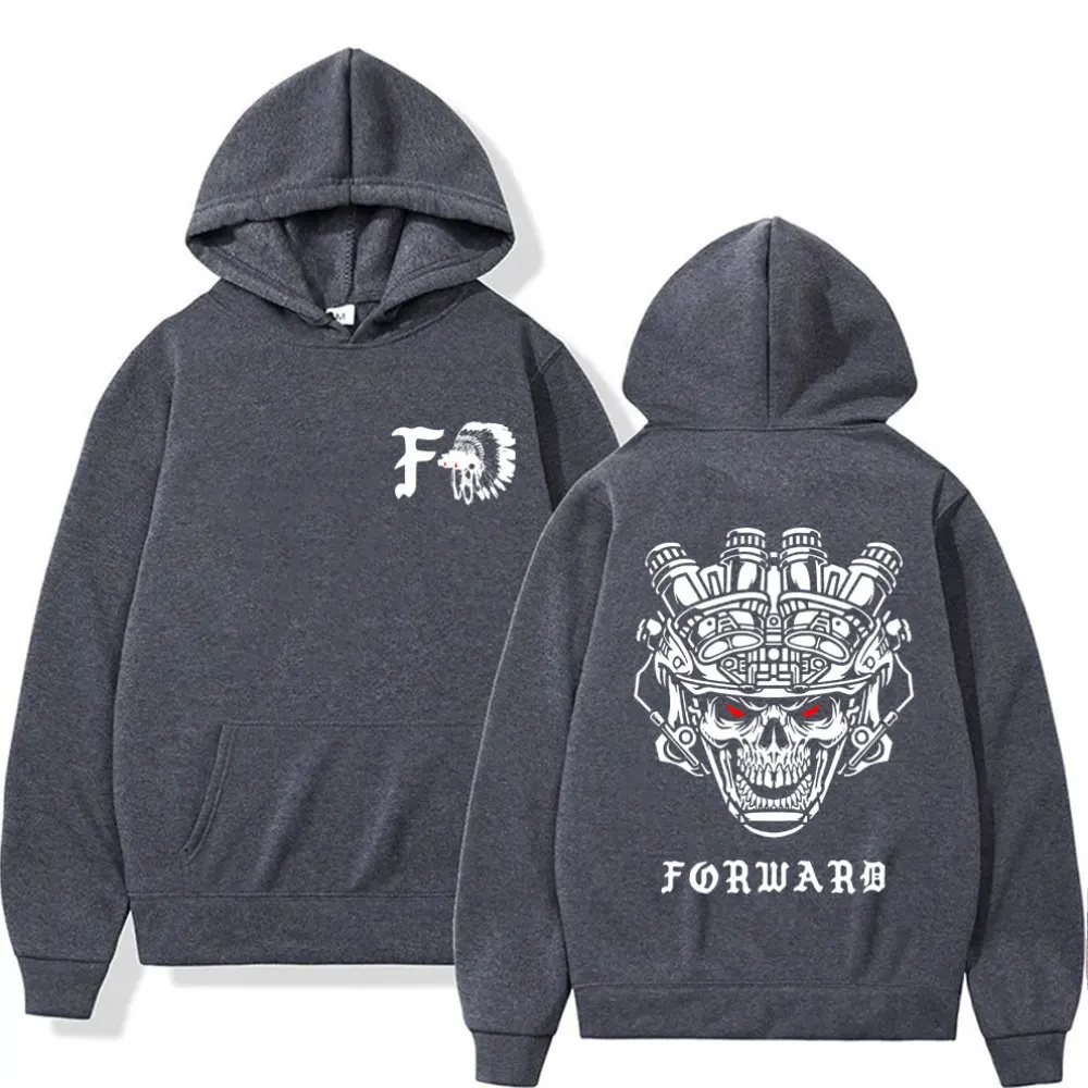 Forward Observations Group Skull Double Sided Print Hoodie Male Fashion Oversized Pullover Men Women's Vintage Casual Hoodies