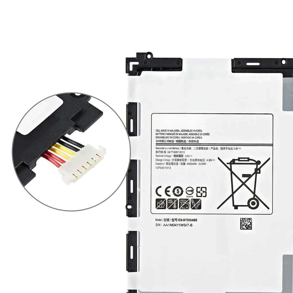 Zupełnie nowy tablet EB-BT550ABE 6000mAh bateria do Samsung Galaxy Tab A 9.7 "SM-T550 SM-P550 SM-T555 SM-T555C SM-P351 — zdjęcie produktu 3