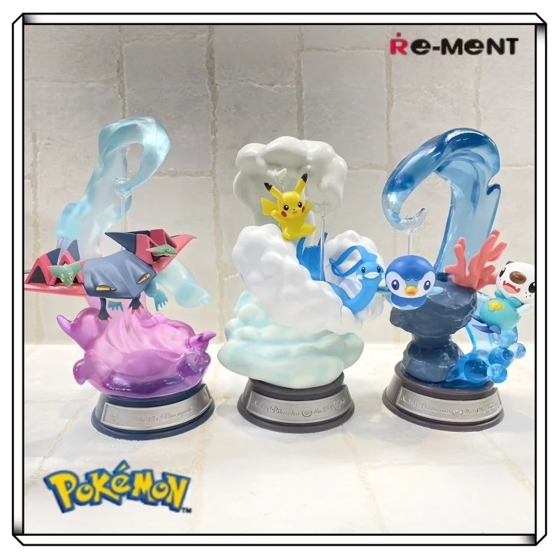 Eevee Swing Decorative Mini Figure Blind Box Official Capsule Toy Japanese Style Pika Mew Ice Ninetale Miniature Scene Ornaments
