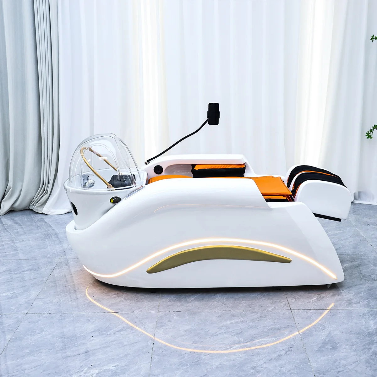 LH Shampoo Bed Automatic Head Therapy Flat Fumigation Cover Constant Temperature Water Circulation
