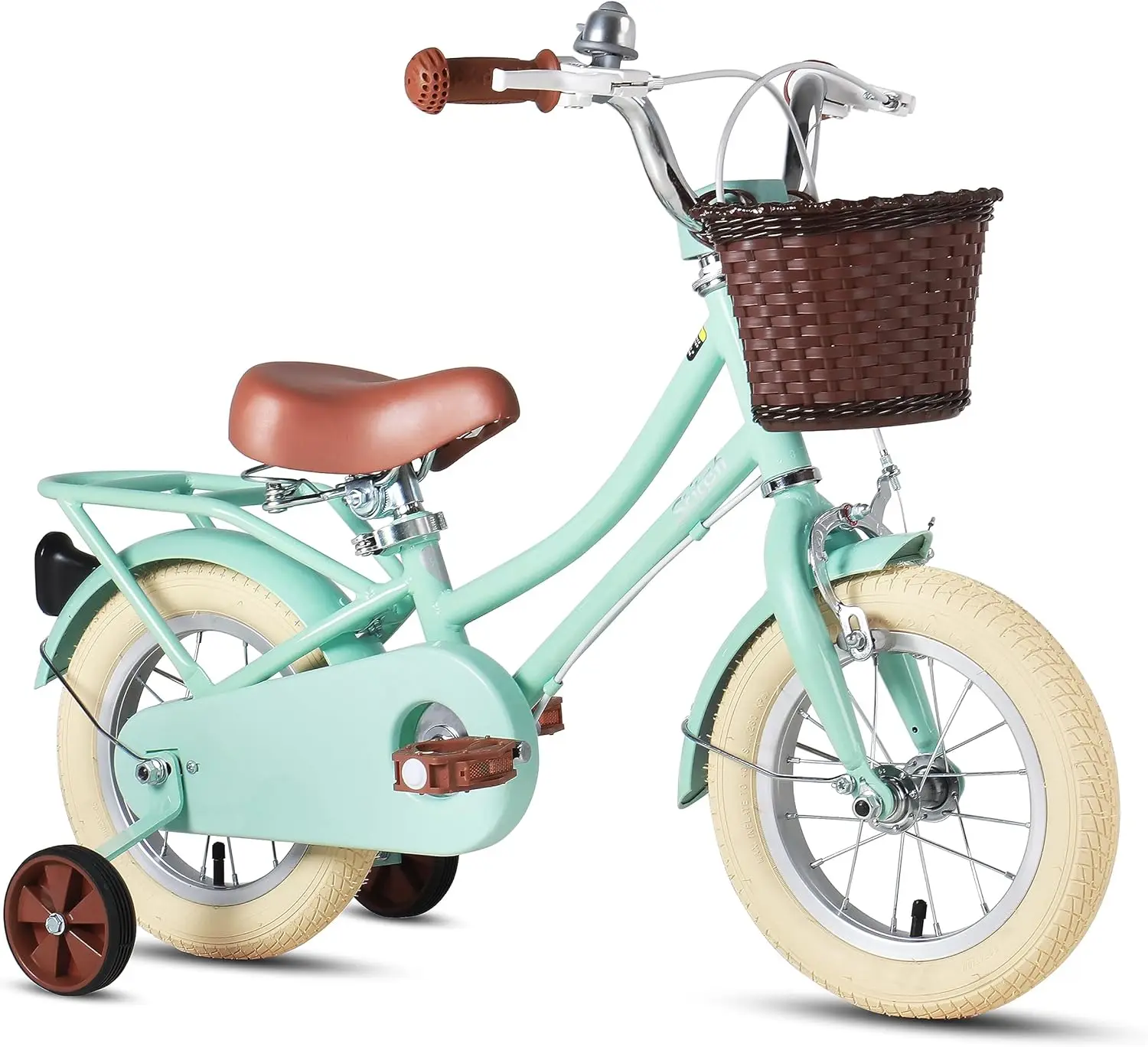 Girls Bike for 2-12 Years Old Toddlers and Kids, 18" Retro Style Kids Bike with Training Wheels, 20 Inch Childre