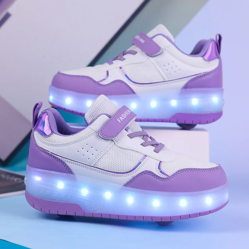 

Heelys Kids' 2025 — осень и зима: невидимые 2-колесные коньки для девочек + белые роликовые туфли для мальчиков